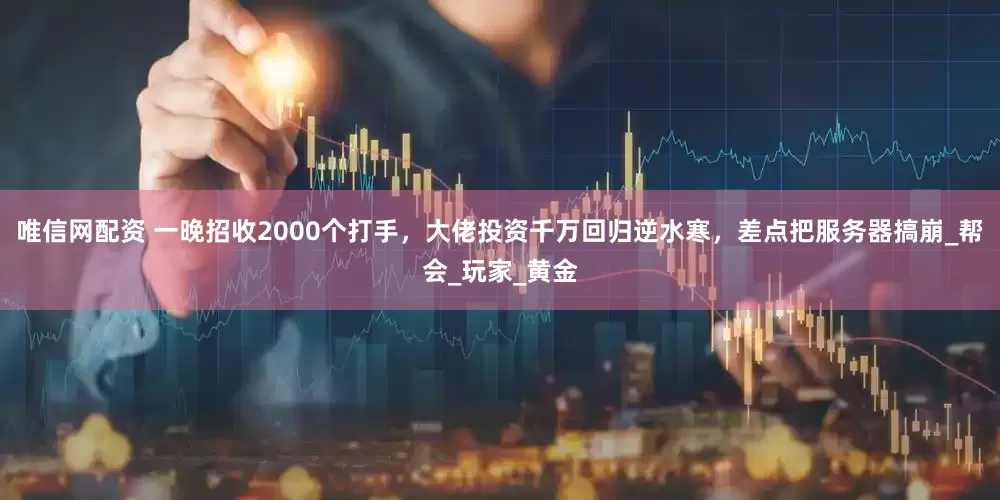 唯信网配资 一晚招收2000个打手，大佬投资千万回归逆水寒，差点把服务器搞崩_帮会_玩家_黄金